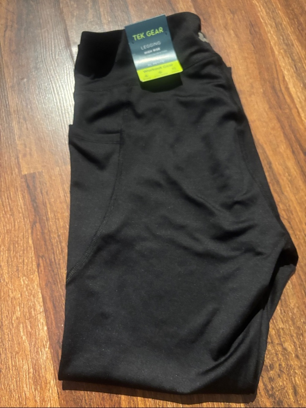 tek gear High Rise fitted thru hip & thigh fitted leg opening leggings XL petite